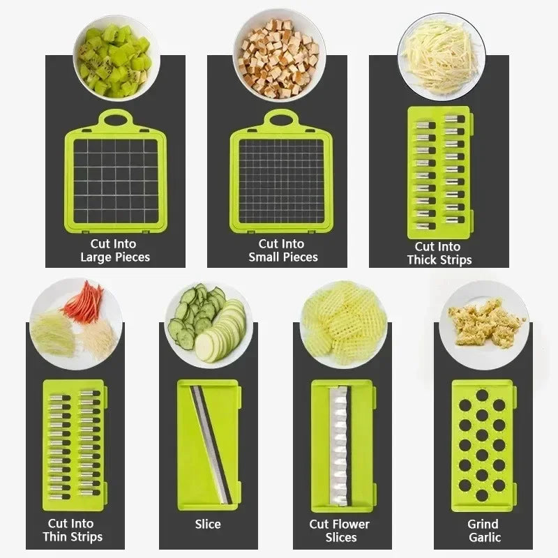 ProChef 16-in-1 Multifunctional Vegetable Chopper & Dicer – Onion & Food Grater, Slicer with Easy Clean & Compact Storage