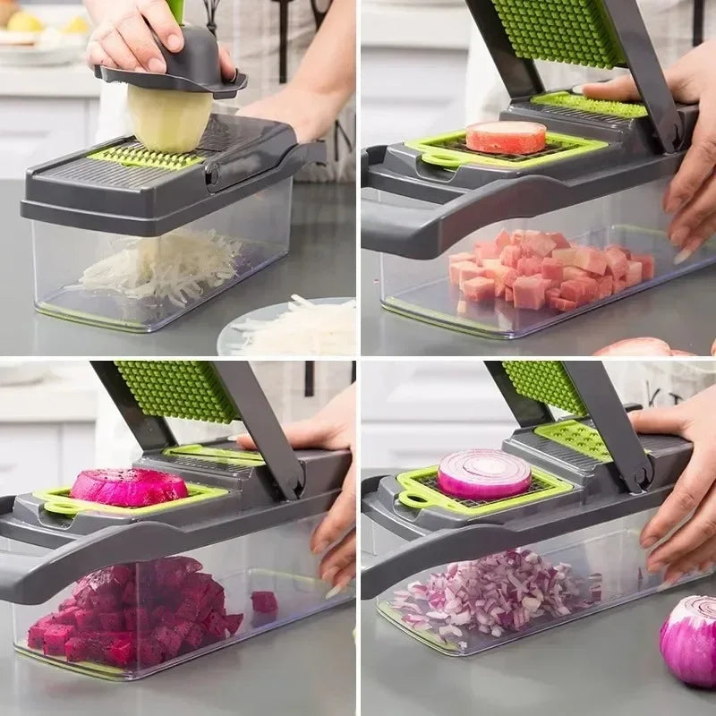 ProChef 16-in-1 Multifunctional Vegetable Chopper & Dicer – Onion & Food Grater, Slicer with Easy Clean & Compact Storage